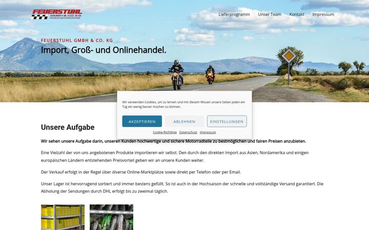 Screenshot ta' feuerstuhl.de