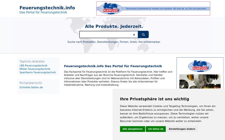 Screenshot of feuerungstechnik.info