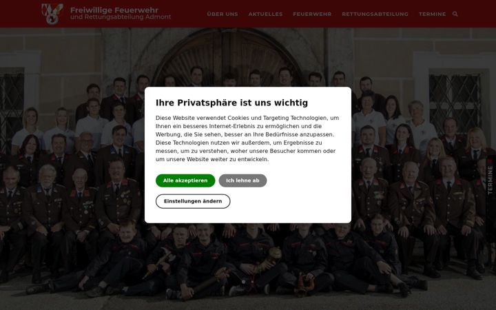 Screenshot of feuerwehr-admont.at