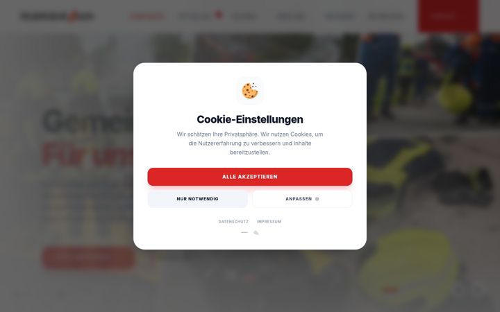 Screenshot of feuerwehr-ahlen.de