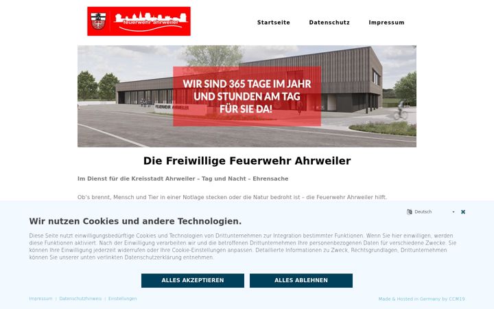 Screenshot of feuerwehr-ahrweiler.de
