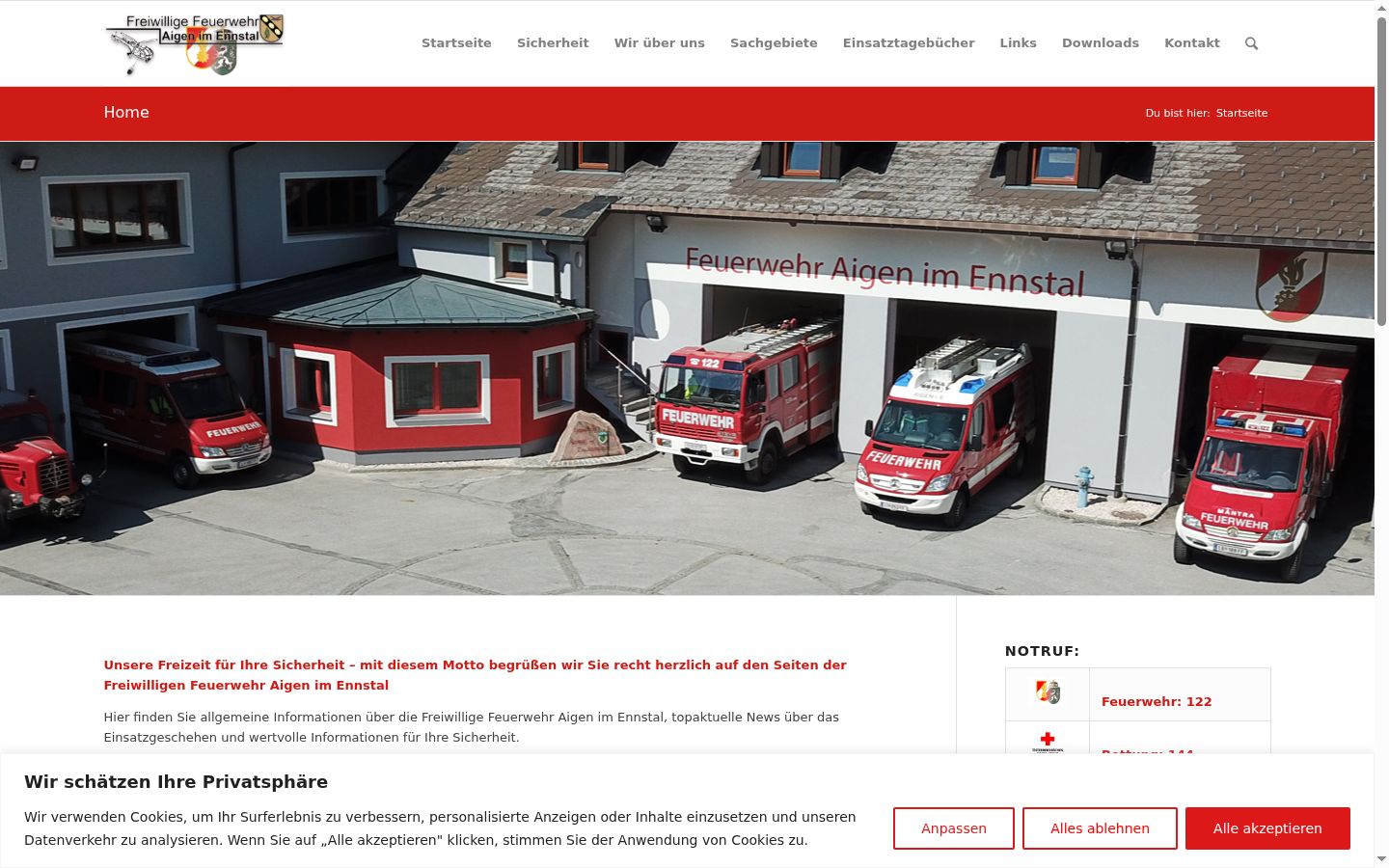 Screenshot of the consent banner shown before any interaction