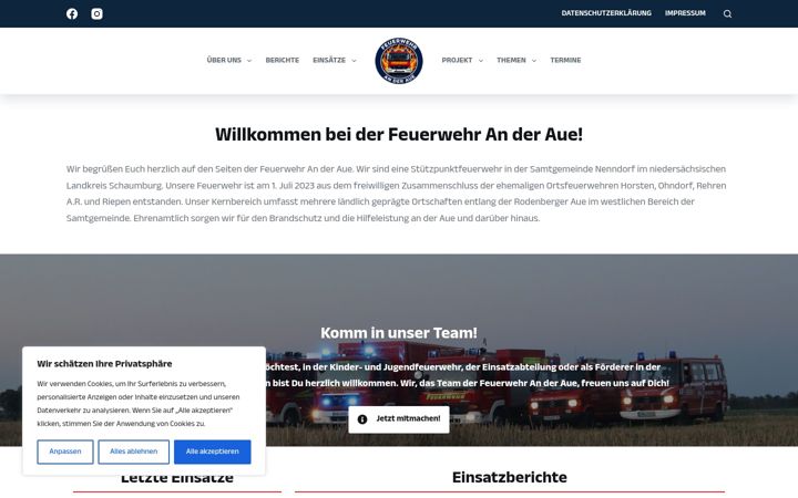 Screenshot ta' feuerwehr-anderaue.de