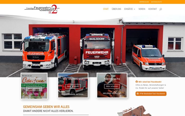 Screenshot of feuerwehr-baalsdorf.de