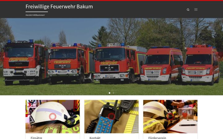 Skærmbillede af feuerwehr-bakum.de