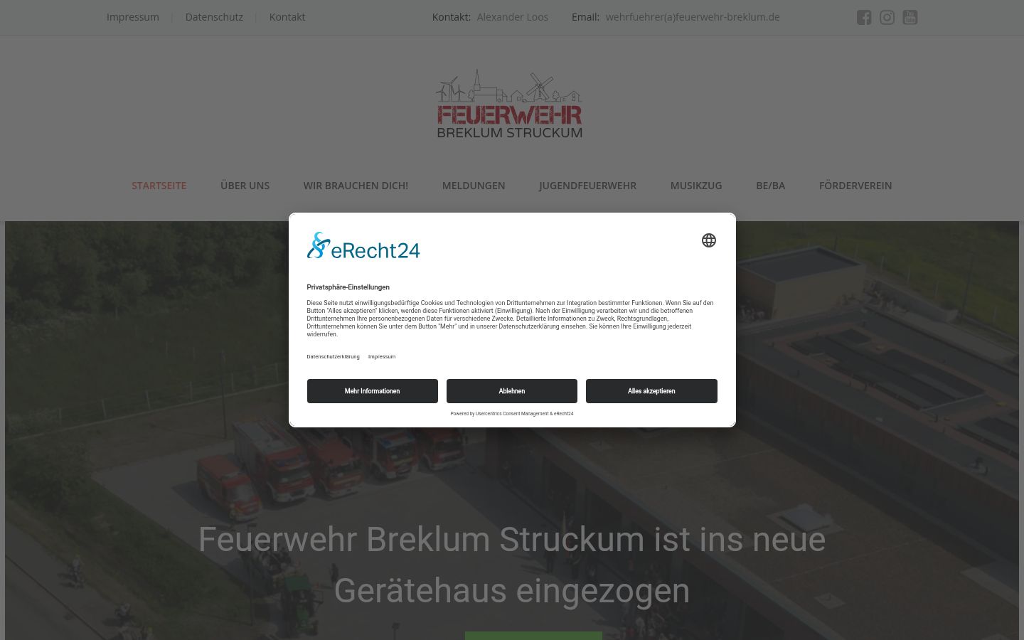 Screenshot of the consent banner shown before any interaction