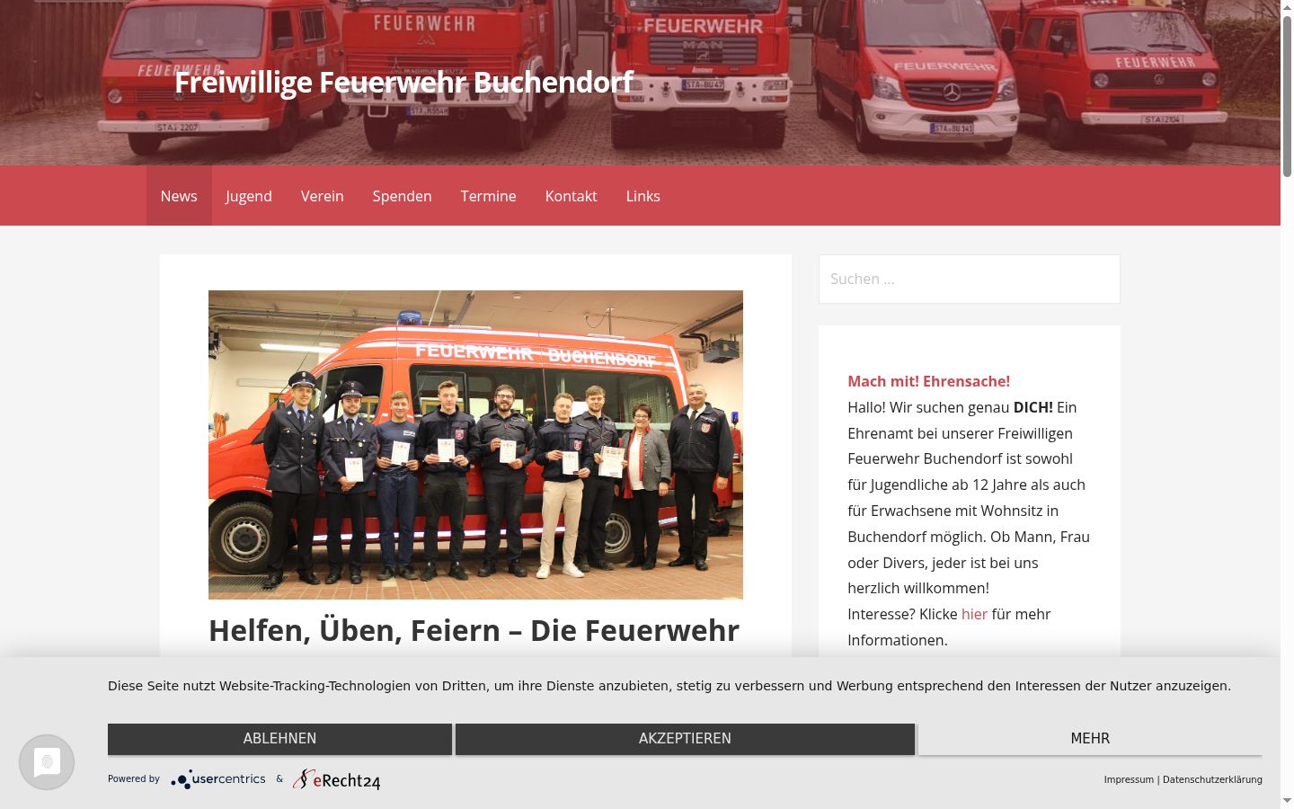 Screenshot tal-banner tal-kunsens muri qabel kwalunkwe interazzjoni