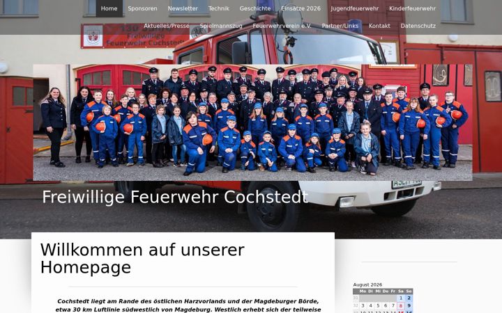 Képernyőkép: feuerwehr-cochstedt.de