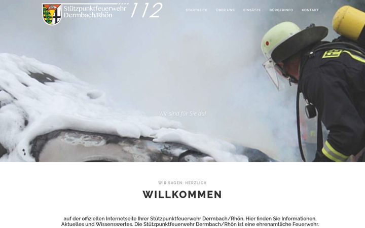 Skärmbild av feuerwehr-dermbach.de