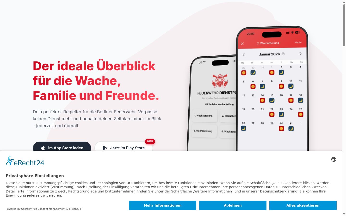 Screenshot del banner di consenso mostrato prima di qualsiasi interazione
