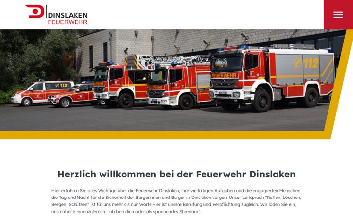 Screenshot of feuerwehr-dinslaken.de