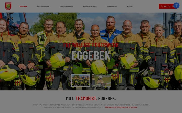 Screenshot of feuerwehr-eggebek.de