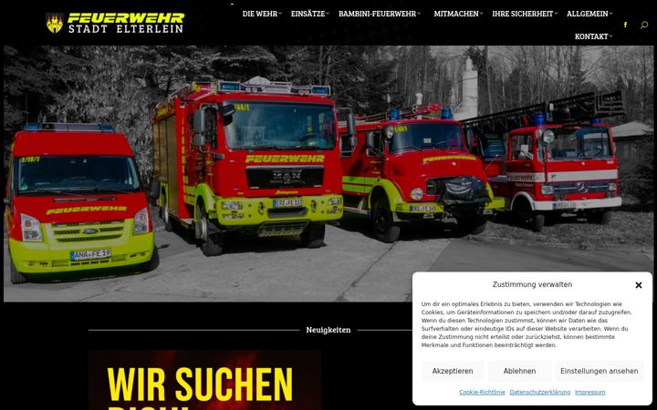 Screenshot of feuerwehr-elterlein.de