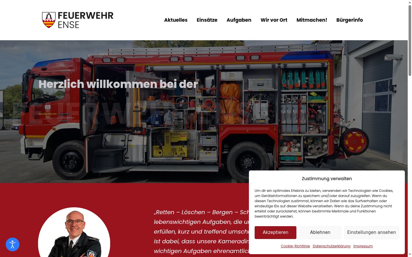Screenshot tal-banner tal-kunsens muri qabel kwalunkwe interazzjoni