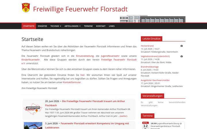 Screenshot of feuerwehr-florstadt.de