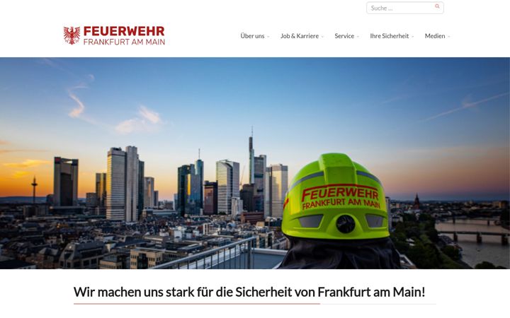 Screenshot of feuerwehr-frankfurt.de