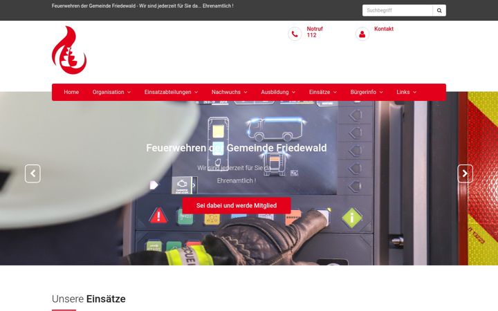 Zrzut ekranu feuerwehr-friedewald.de