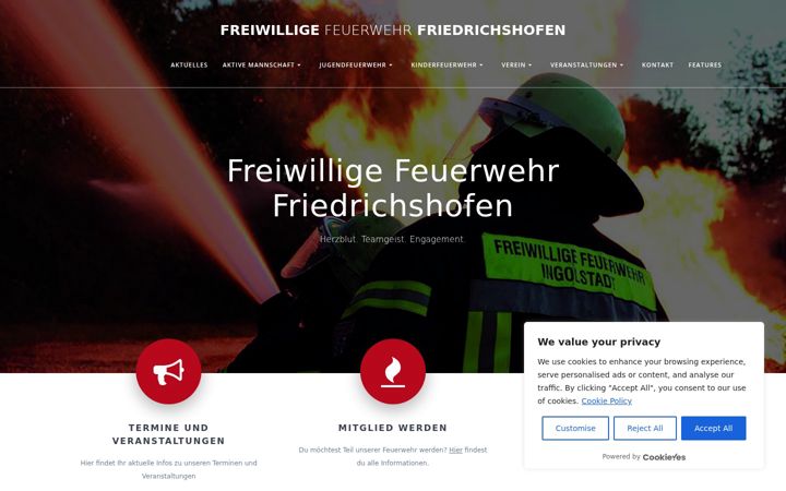 Zrzut ekranu feuerwehr-friedrichshofen.de