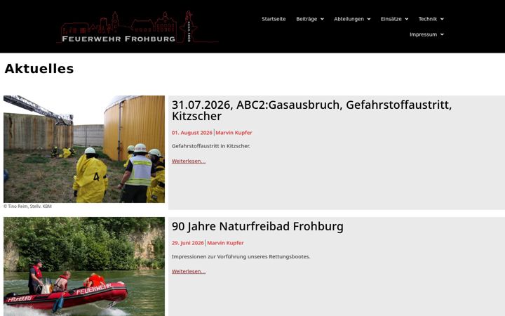 Zrzut ekranu feuerwehr-frohburg.de