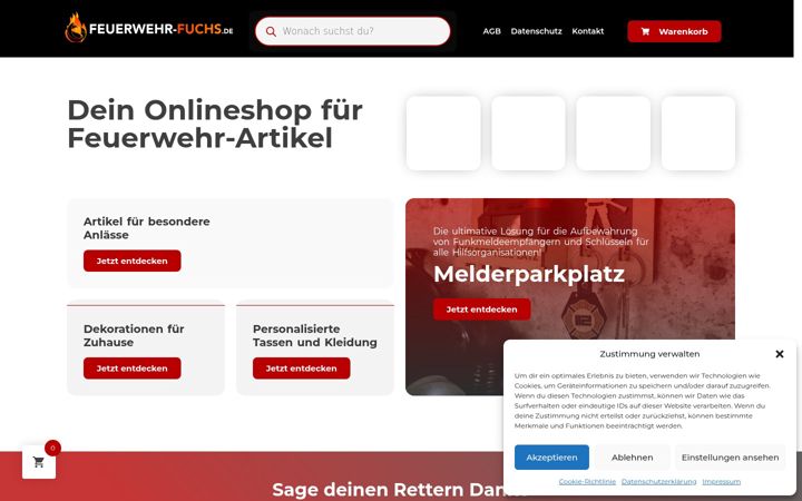 Ekraanipilt saidist feuerwehr-fuchs.de