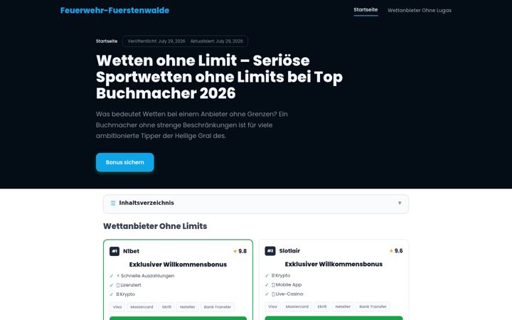 Zrzut ekranu feuerwehr-fuerstenwalde.de
