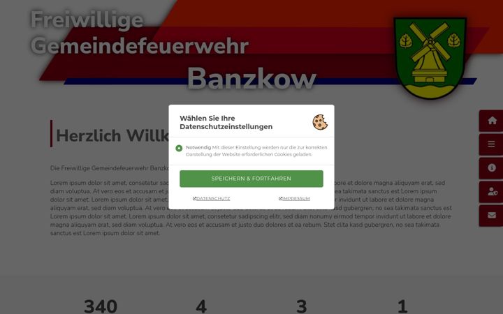 Zrzut ekranu feuerwehr-gemeinde-banzkow.de