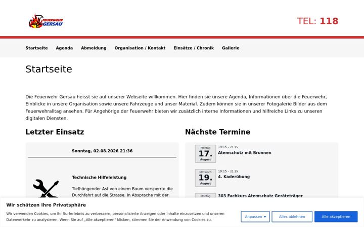 Screenshot of feuerwehr-gersau.ch