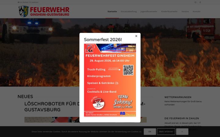 Ekraanipilt saidist feuerwehr-gigu.de