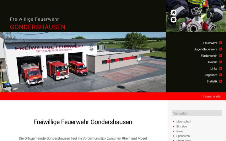 Ekraanipilt saidist feuerwehr-gondershausen.de