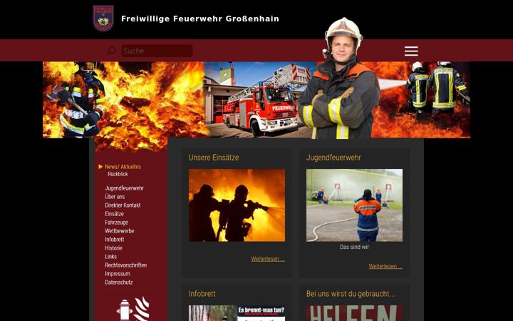 Ekraanipilt saidist feuerwehr-grossenhain.de