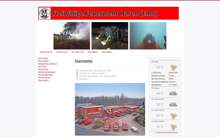 Screenshot of feuerwehr-haren.de