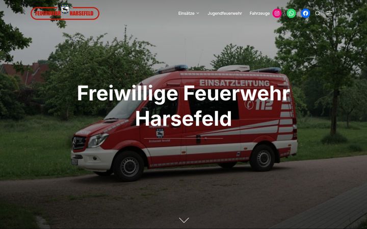 Screenshot of feuerwehr-harsefeld.de