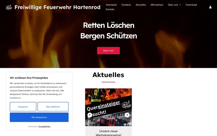 Képernyőkép: feuerwehr-hartenrod.de