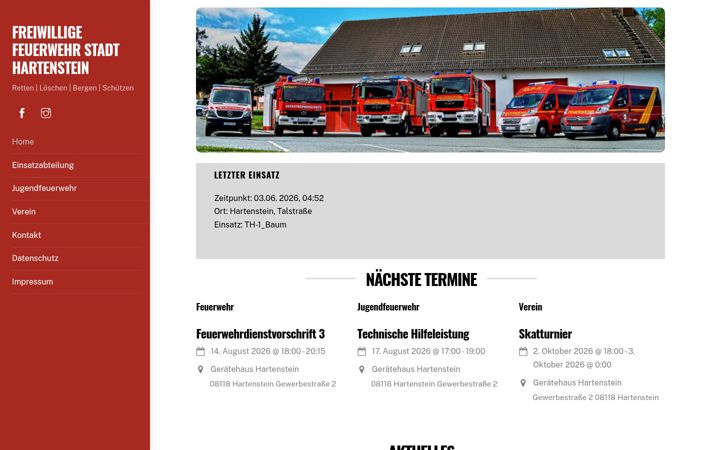 Képernyőkép: feuerwehr-hartenstein.de