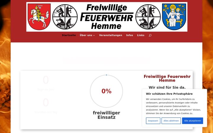 Snímek obrazovky feuerwehr-hemme.de