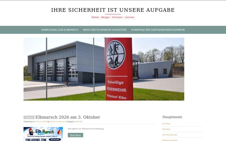 Screenshot di feuerwehr-hohnstorf.de