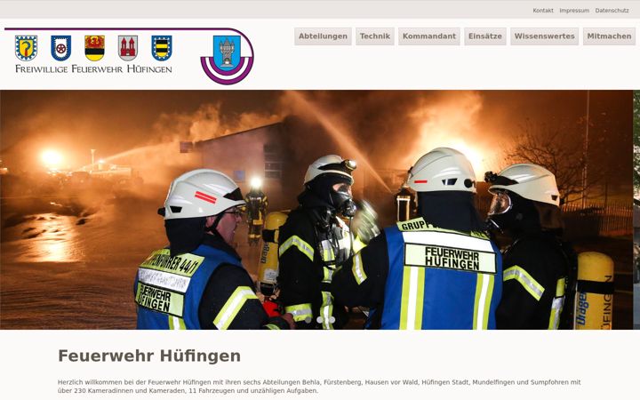 Screenshot of feuerwehr-huefingen.de
