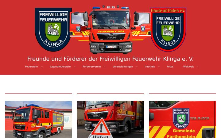 Screenshot of feuerwehr-klinga.de
