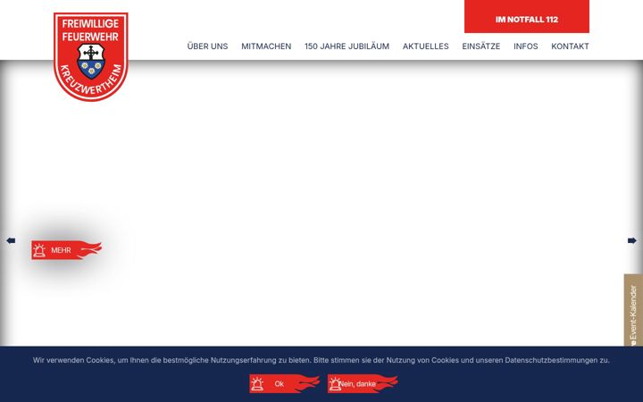 Screenshot of feuerwehr-kreuzwertheim.de