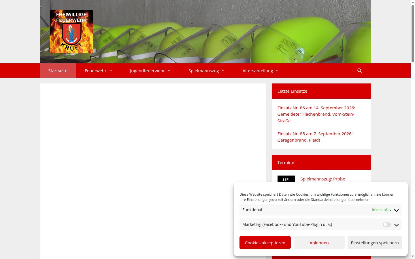 Capture d'écran de la bannière de consentement affichée avant toute interaction