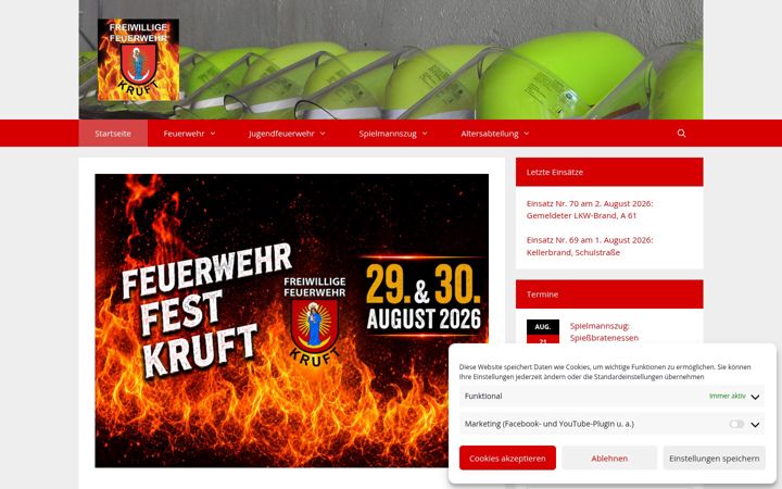 Snímek obrazovky feuerwehr-kruft.de