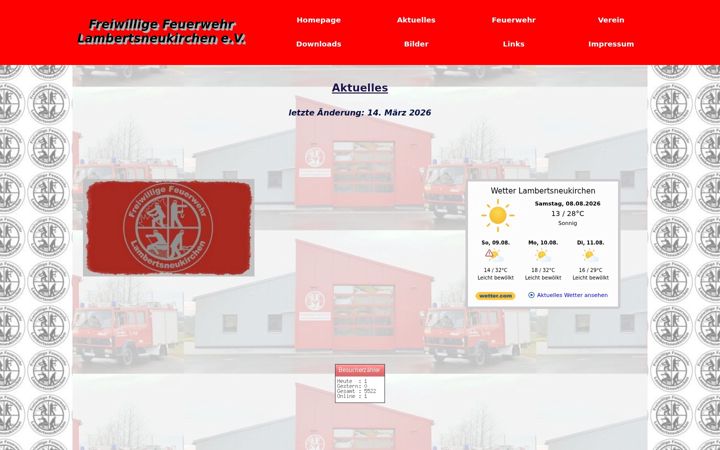 Screenshot of feuerwehr-lambertsneukirchen.de