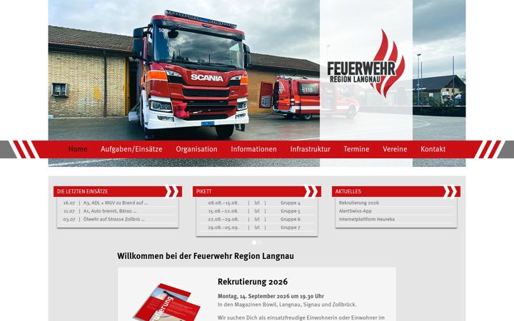 Screenshot of feuerwehr-langnau.ch