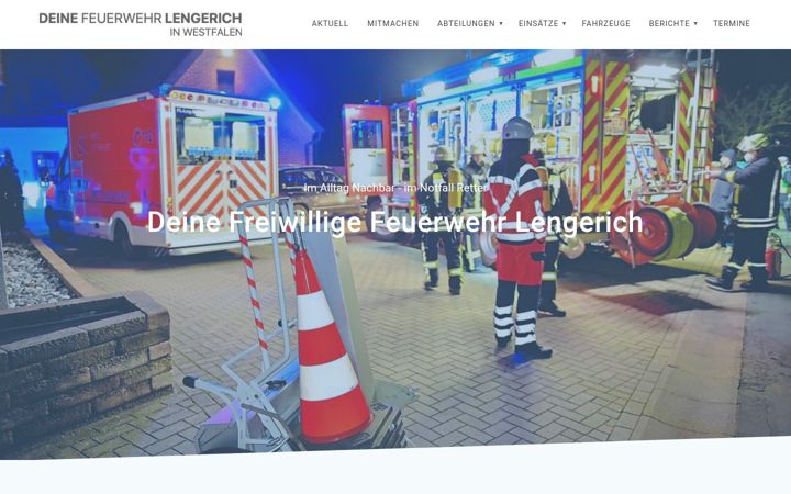 Screenshot of feuerwehr-lengerich.de