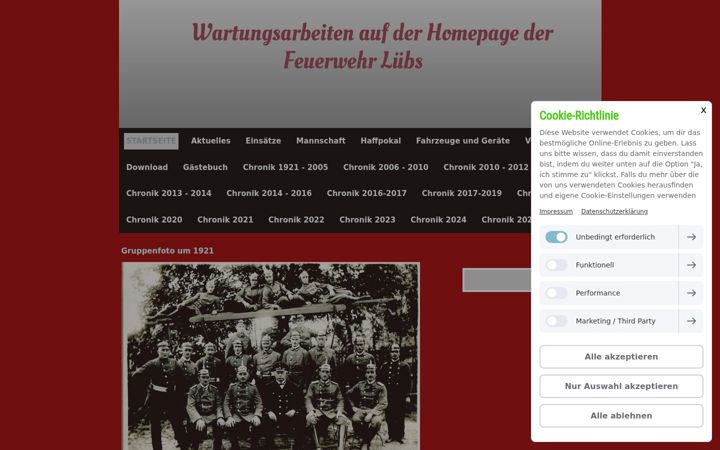 Screenshot of feuerwehr-luebs.com