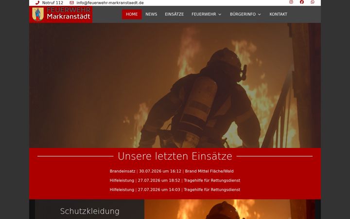 Skärmbild av feuerwehr-markranstaedt.de