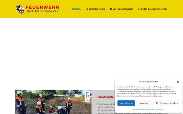 Skärmbild av feuerwehr-marktheidenfeld.de