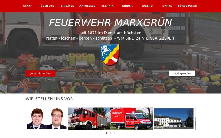 Zrzut ekranu feuerwehr-marxgruen.de