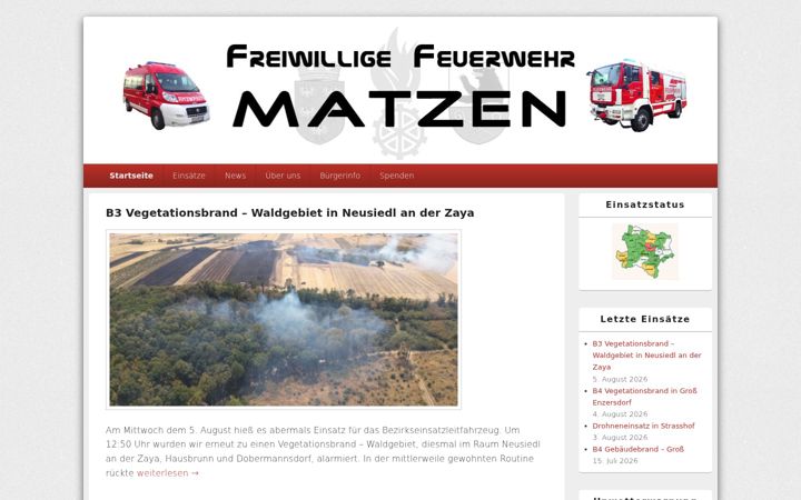 Screenshot of feuerwehr-matzen.at
