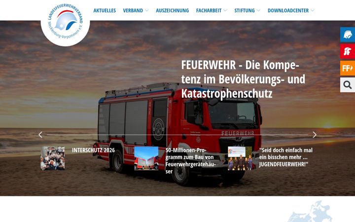 Screenshot van feuerwehr-mv.de